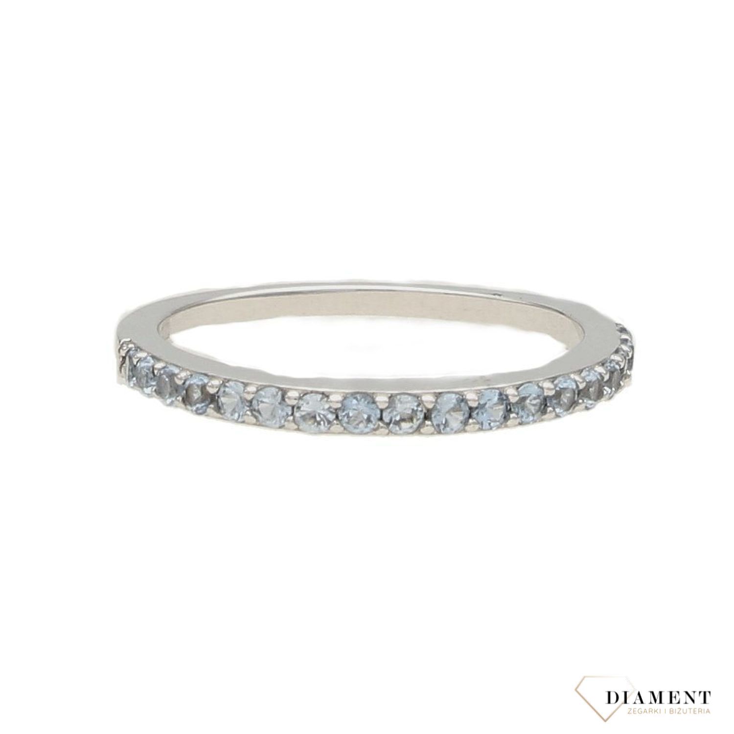 Pierścionki srebrne z cyrkonią niebieską Dall'Acqua. Pierścionki srebrne w Sklepie z Biżuterią zegarki-diament.pl.Piękna i Elegancka Pierścionki dla Kobiet.Prawdziwe Srebro. 11.jpg